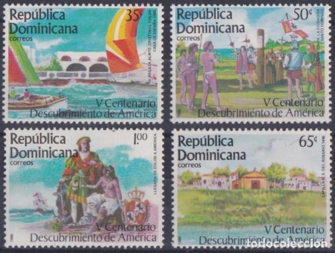 Sellos: F-EX64485 DOMINICANA REP MNH 1985 DISCOVERY COLUMBUS LANDFALL SHIP REGATTA.