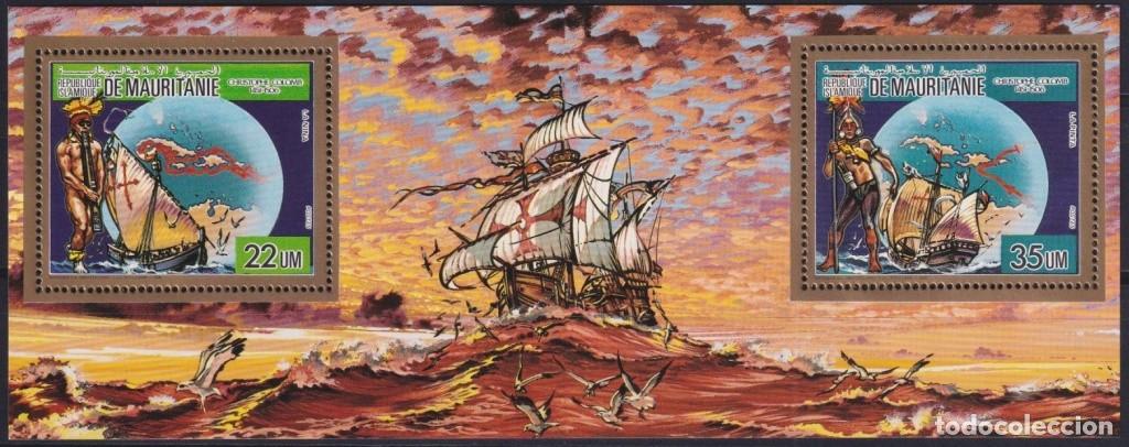 Sellos: F-EX64644 MAURITANIA MNH 1986 GOLDEN DISCOVERY COLUMBUS COLON SHIP ONLY 10.000.
