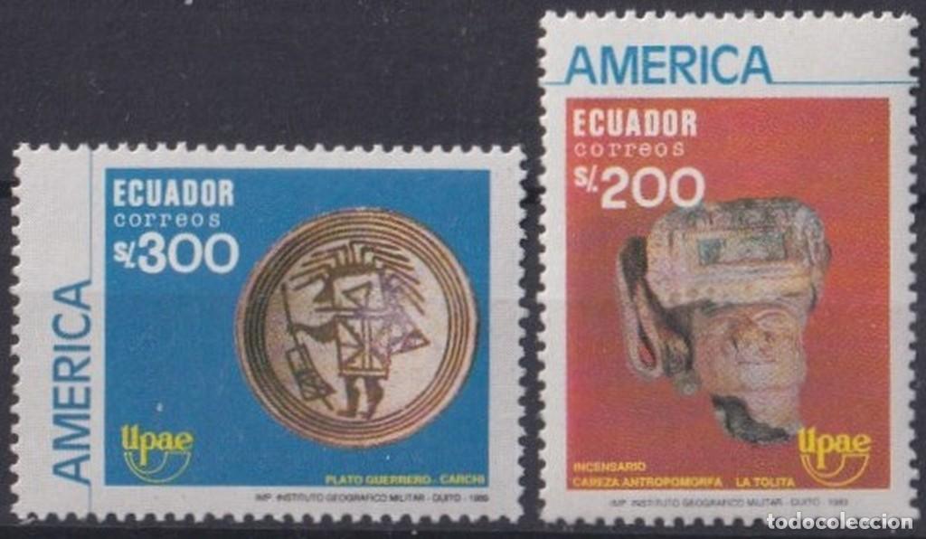 Selos: F-EX64297 ECUADOR MNH 1989 AMERICA UPAEP DISCOVERY SCULTURE JEWERLY.