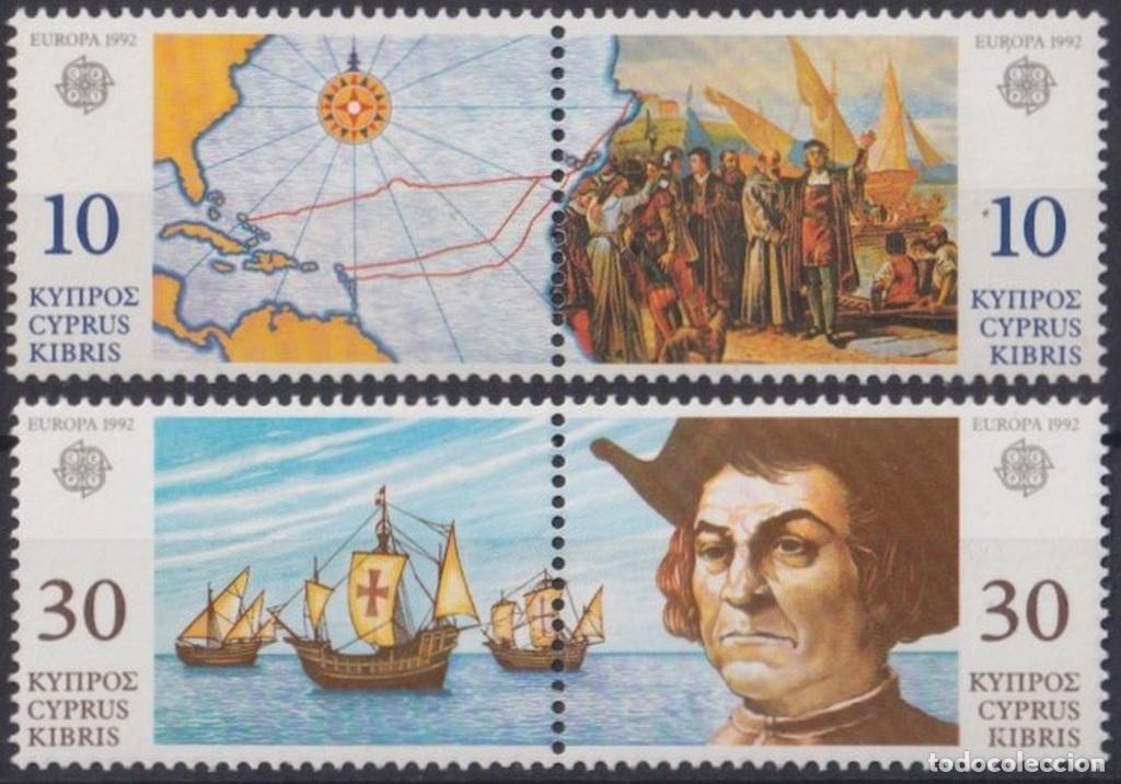 Selos: F-EX64296 CYPRUS CHIPRE MNH 1992 EUROPA DISCOVERY OF AMERICA COLON COLUMBUS SHIP BARCOS.