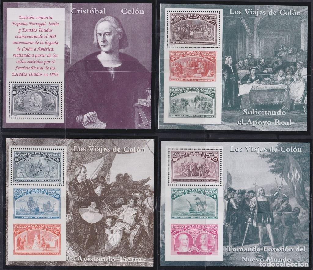 Selos: F-EX64307 ESPA&Ntilde;A SPAIN MNH 1992 COLUMBUS DISCOVERY SHEET.