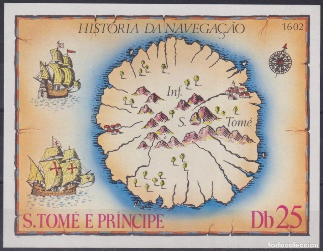 Selos: F-EX63244 SAO TOME I PRINCIPE MNH HISTORY OF NAVIGATION SHIP MAP.