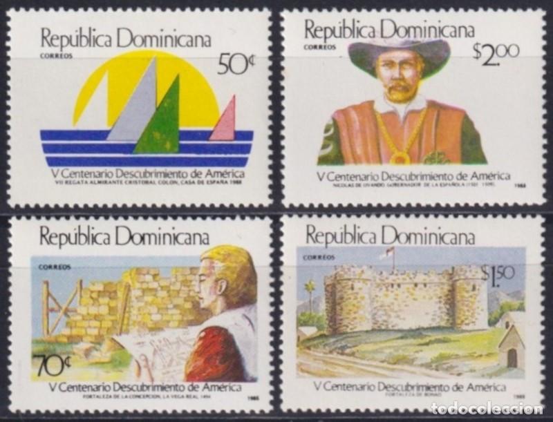 Selos: F-EX62904 DOMINICAN REP MNH 1988 DISCOVERY OF AMERICA SHIP COLUMBUS COLON INDIAN.