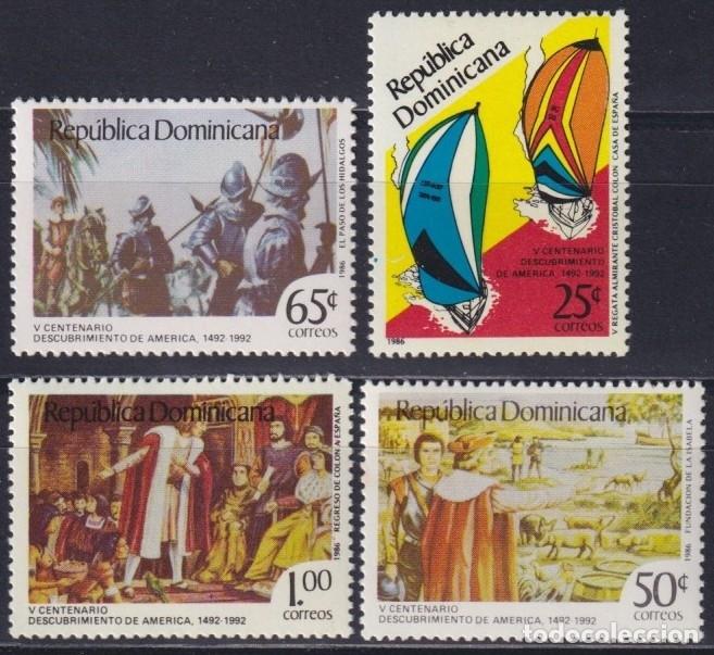 Selos: F-EX63011 DOMINICANA REP MNH 1986 DISCOVERY OF AMERICA REGATTA SAILING.