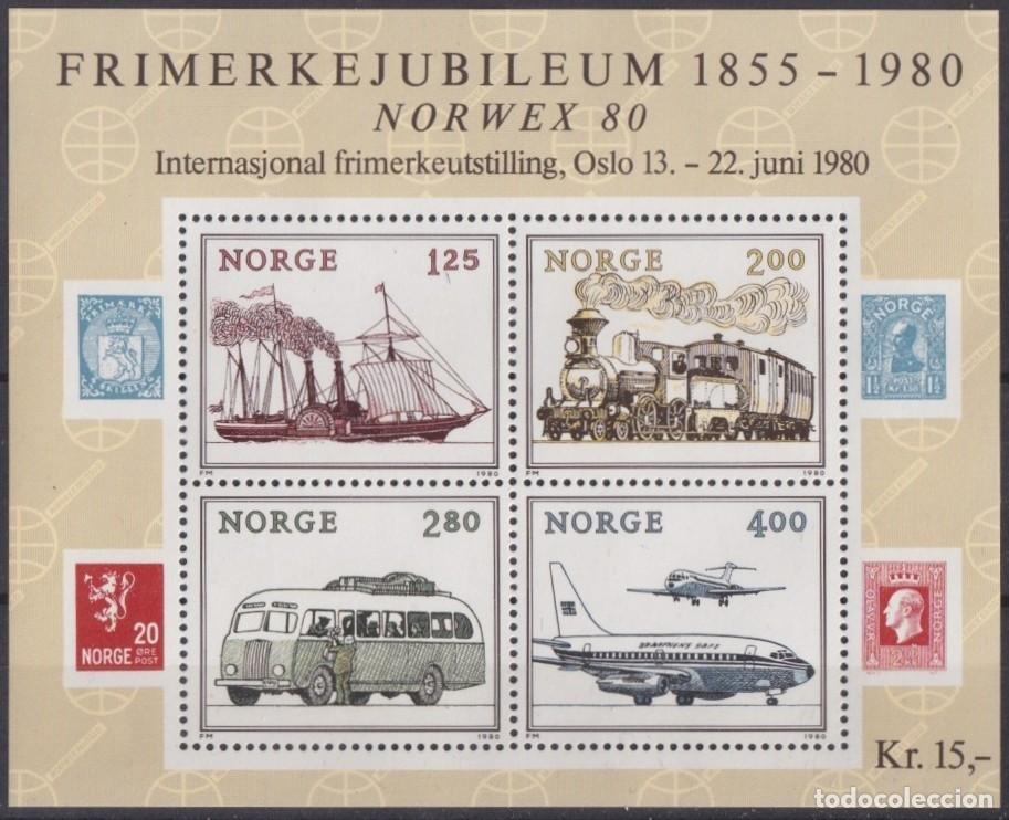 Selos: F-EX63191 NORWAY NORGE NOREG MNH 1980 TRANSPORTS RAILROAD CAR SHIP AVION.