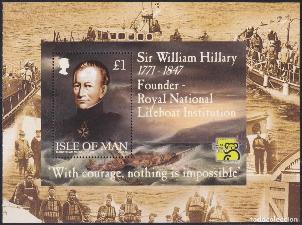Sellos: F-EX59877 MAN IS ENGLANG UK MNH 1999 WILLIAM HILLARY LIFEBOAT SHIP.