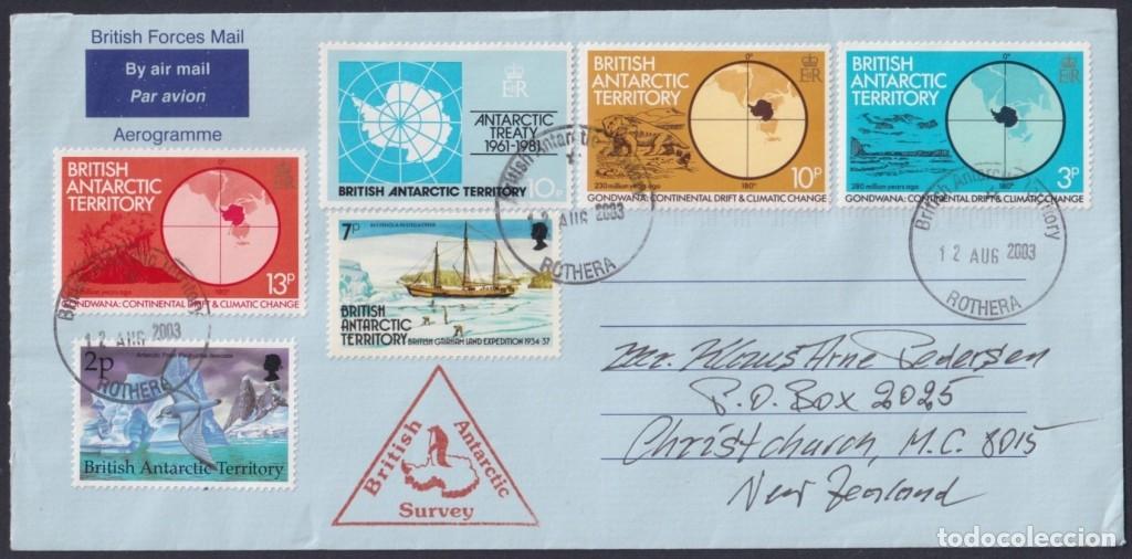 Sellos: F-EX64183 BRITISH ANTARCTIC 2003 ANTARCTIC STATION AEROGRAMME. - Foto 2