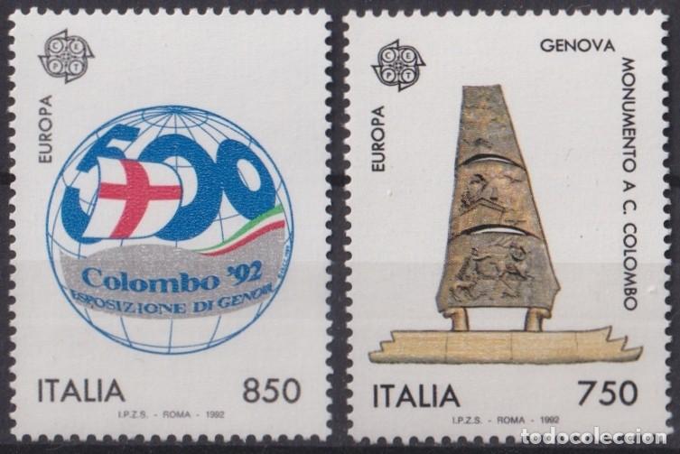 Sellos: F-EX64439 ITALIA MNH 1992 DISCOVERY AMERICA COLON VOYAGE COLUMBUS SCULTURE.