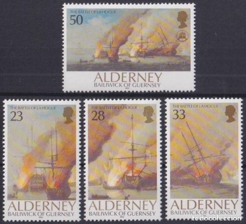 Sellos: F-EX63952 UK ENGLAND GUERNSEY ALDERNEY MNH 1992 ART PAINTING BATTLESHIP SHIP.