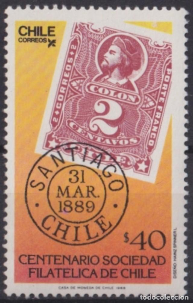 Selos: F-EX64441 CHILE MNH 1989 EXFINA CENT OF PHILATELIC SOCIETY DISCOVERY COLUMBUS COLON.
