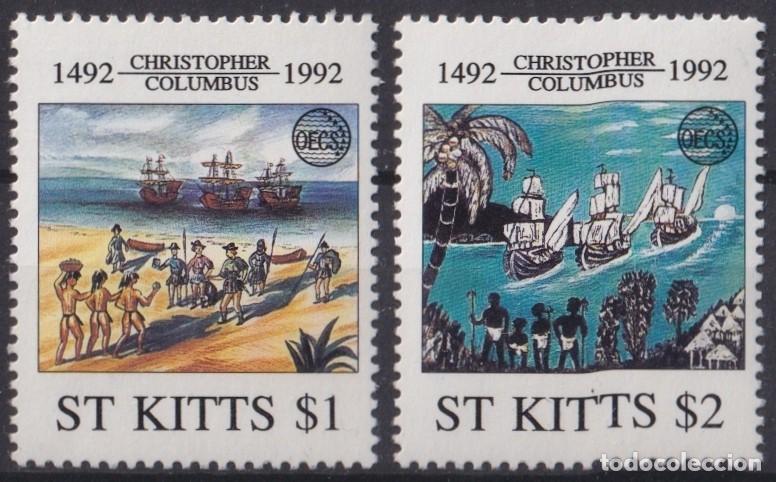Sellos: F-EX64440 ST KITTS 1992 MNH DISCOVERY COLUMBUS COLON SHIP BARCOS.