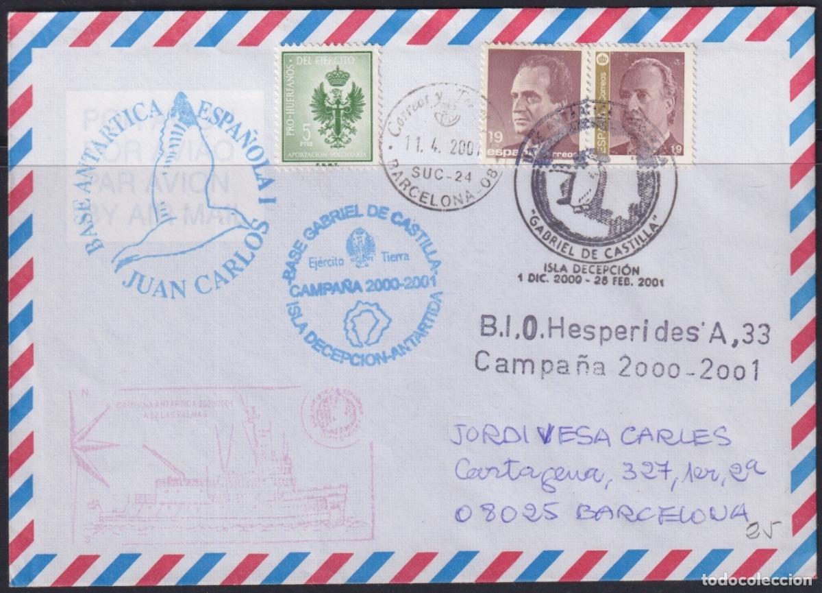 Sellos: F-EX63669 SPAIN POLAR ANTARCTIC 2001 GABRIEL DE CASTILLA STATION LAS PALMAS SHIP.