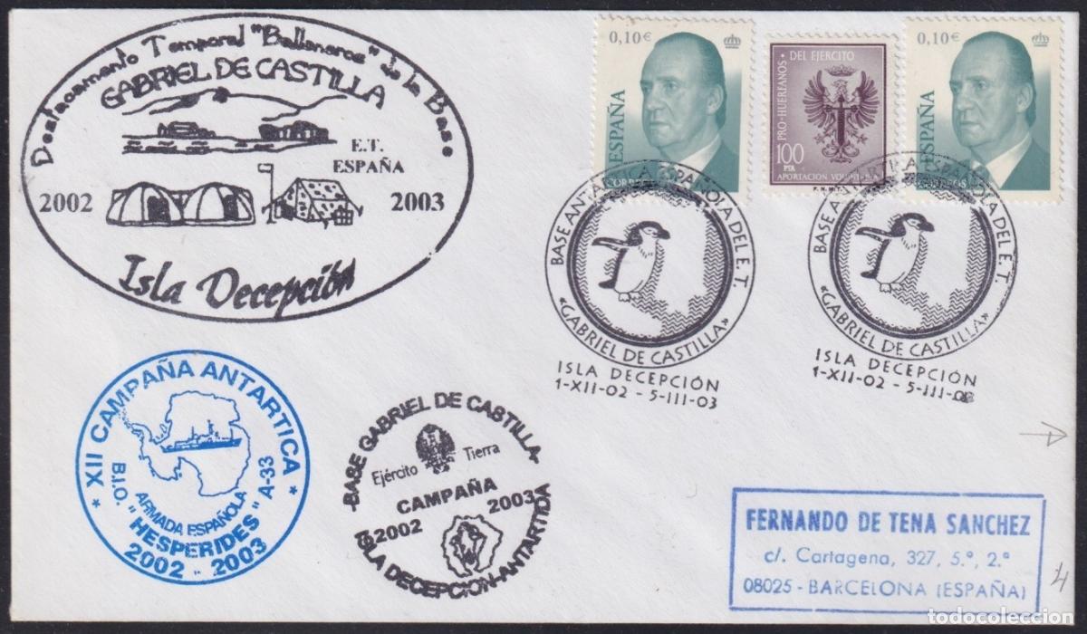 Sellos: F-EX64434 SPAIN POLAR ANTARCTIC 2003 GABRIEL DE CASTILLA STATION HESPERIDES SHIP.