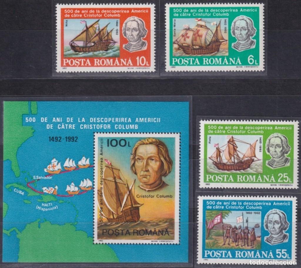 Sellos: F-EX64469 RUMANIA MNH 1992 DISCOVERY OF AMERICA COLON COLUMBUS SHIP BARCOS.