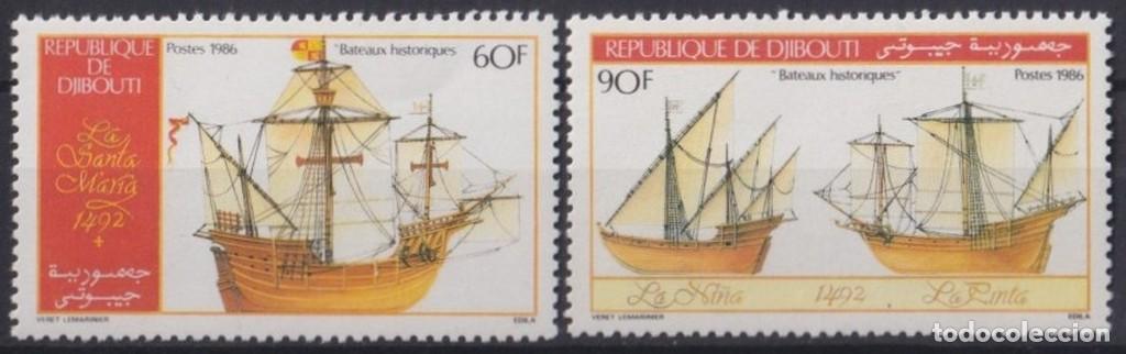 Sellos: F-EX64471 DJIBOUTI MNH 1986 DISCOVERY AMERICA COLON COLUMBUS SHIP BARCOS.