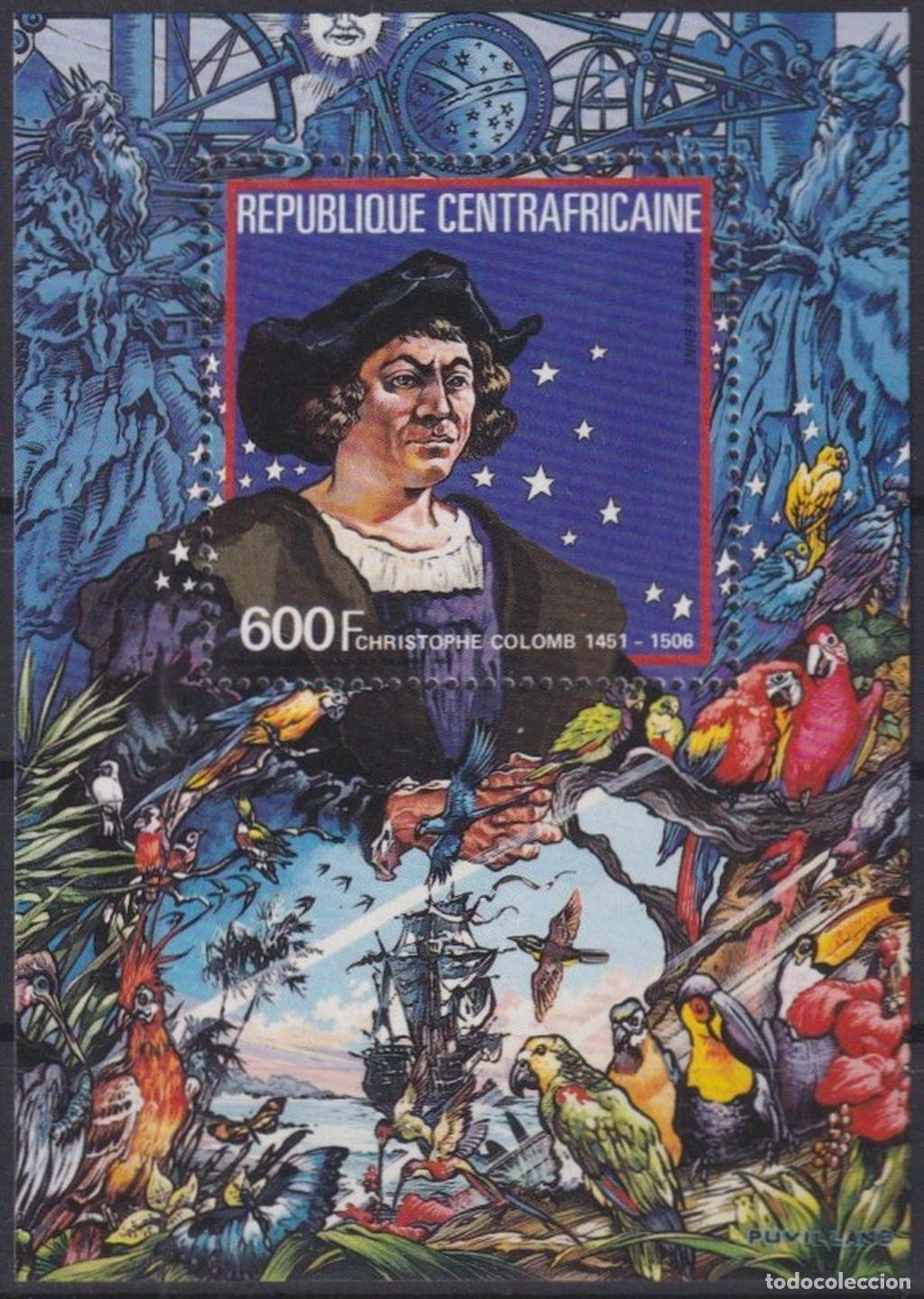 Sellos: F-EX64478 CENTRAL AFRICA MNH 1985 ONLY 11.000 DISCOVERY COLUMBUS SHIP EXPLORER.