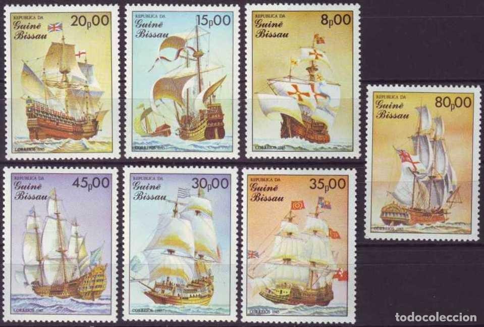 Sellos: F-EX64488 GUINE - BISSAU COMPLETE SET MNH DISCOVERY SHIP BARCOS DESCUBRIMIENTO.