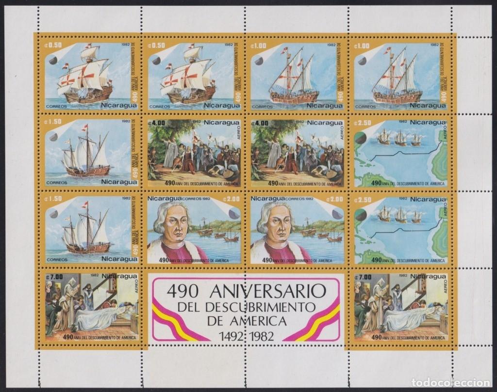Sellos: F-EX65020 NICARAGUA MNH 1982 COLON COLUMBUS DISCOVERY LANDING SHIP.