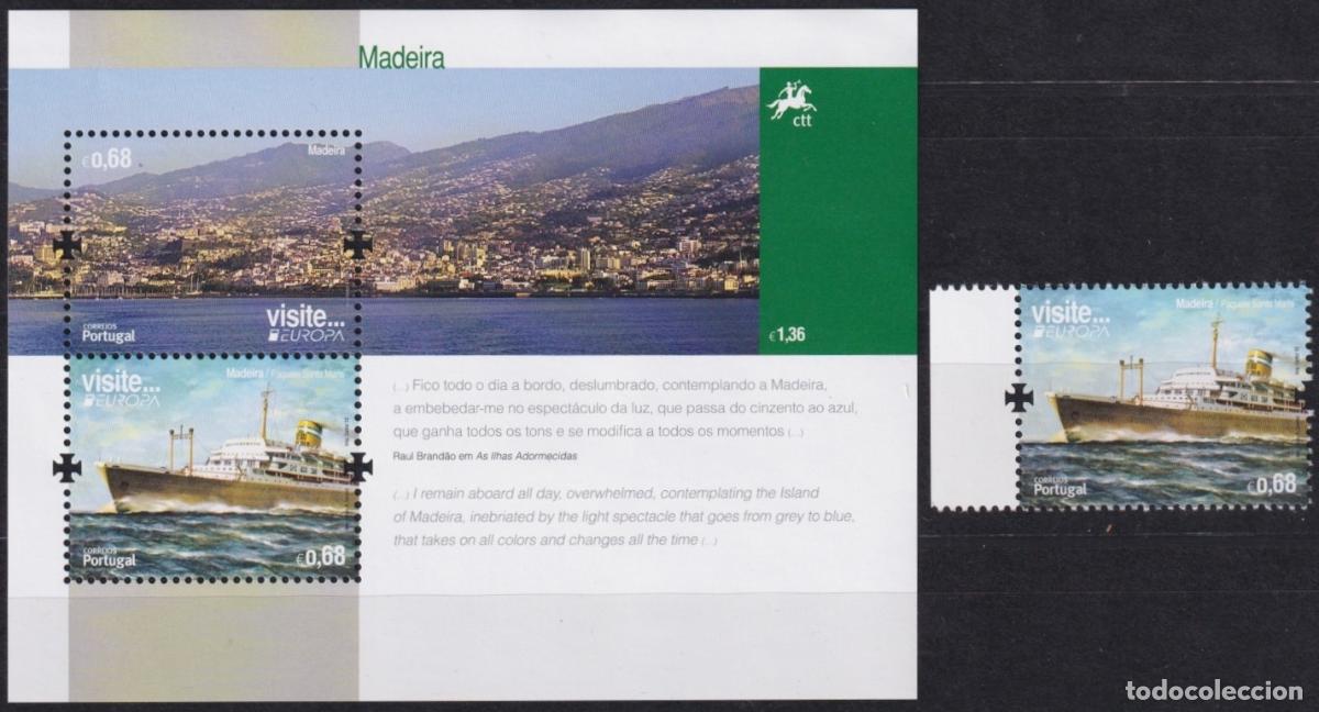 Sellos: F-EX65425 PORTUGAL MADEIRA MNH 2012 EUROPA CEPT TOURISM SHIP.