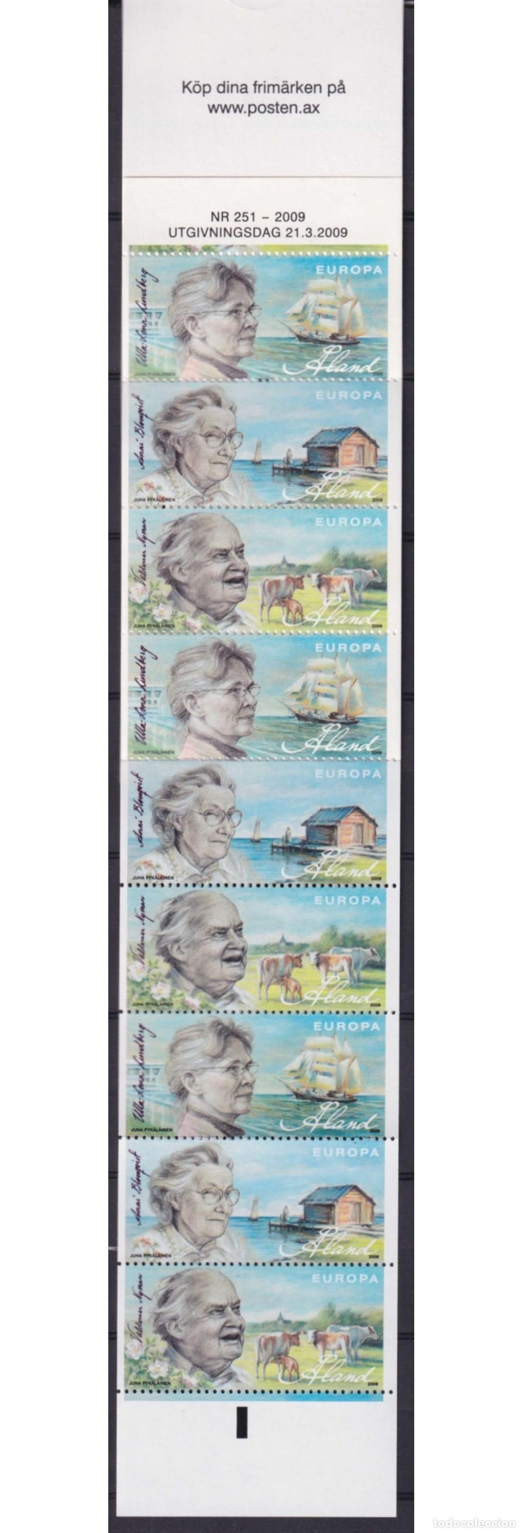 Sellos: F-EX65610 ALAND MNH 2005 EUROPA WRITTER WOMAN SHIP CATTLE BOOKLED.