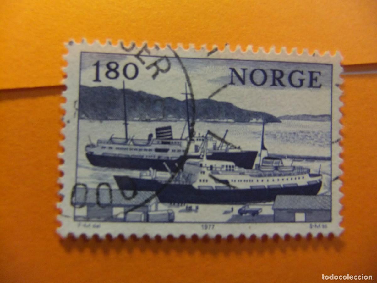 Sellos: L 47 NORUEGA NORGE 1977 / BARCOS / YVERT 706 FU