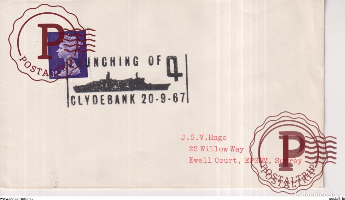 Sellos: QUEEN ELISABETH 2 KAUBCHUNG CLYDEBANK 1967 +-15*9cm