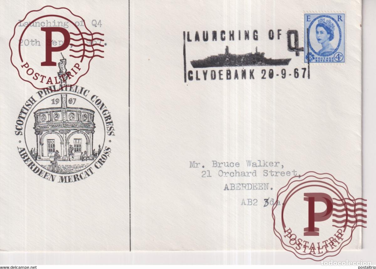 Sellos: RMS QUEEN ELIZABETH LAUNCHING 1967 +-16.5*11.5cm
