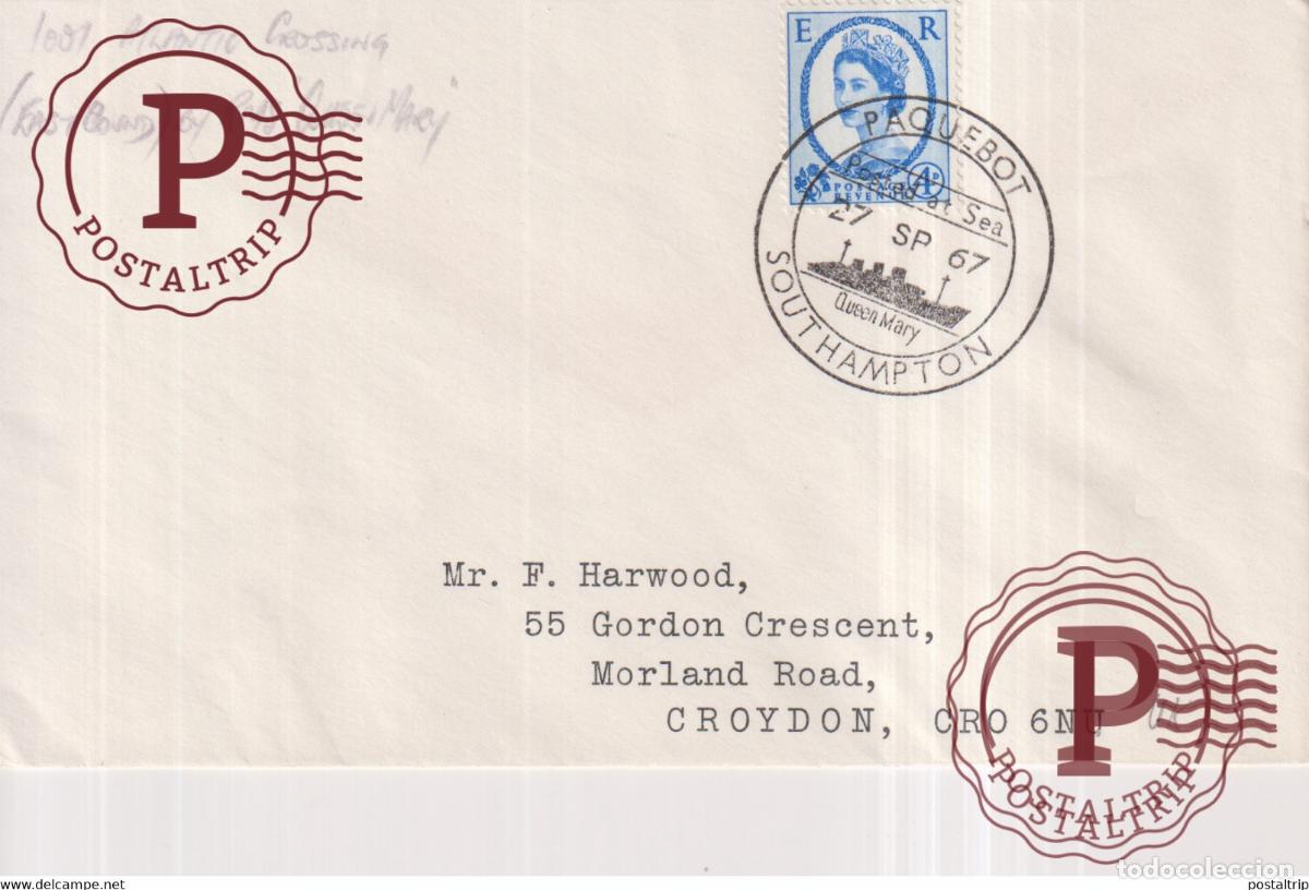 Sellos: RMS QUEEN MARY 1967 ATLANTIC CROSSING 1001 +-14*9.5cm