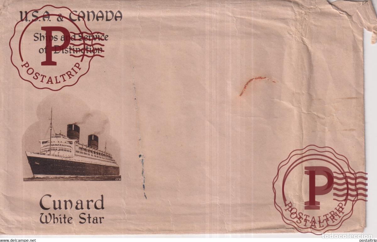 Sellos: CUNARD WHITE STAR USA CANADA +-18*11.5cm