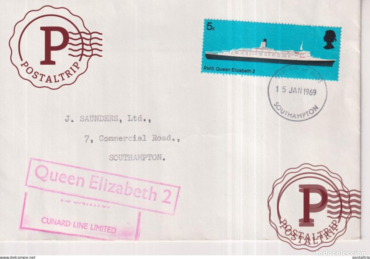 Sellos: queen elizabeth 1969 16*11cm cunard