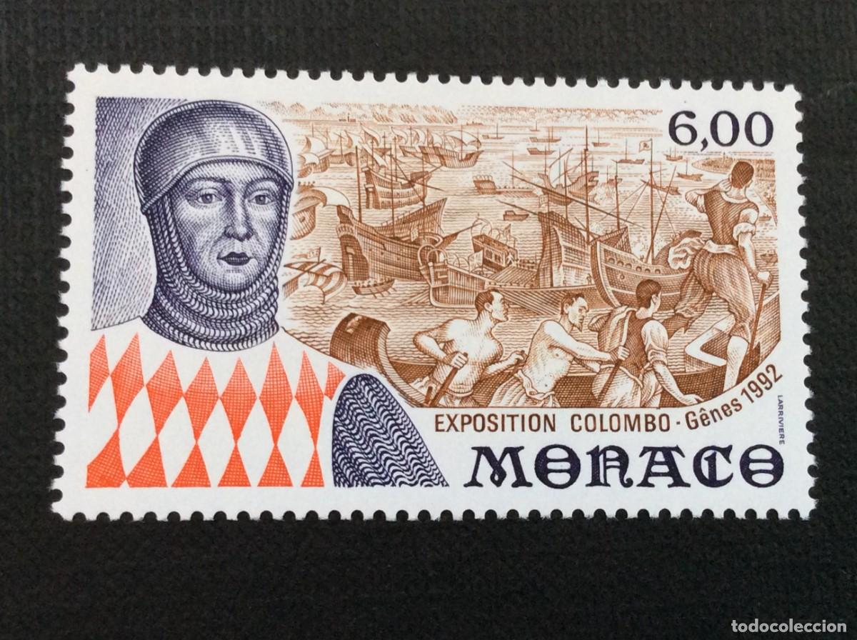 Sellos: MONACO N&ordm; YVERT 1829*** A&Ntilde;O 1992 EXPOSICION COLOMBO, EN GENOVA