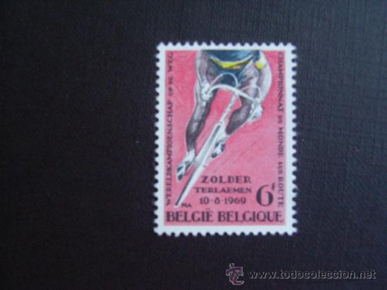 Selos: N&ordm; YVERT 1498** A&Ntilde;O 1969. CAMPEONATO DEL MUNDO DE CICLISMO EN CARRETERA. SELLO CON CHARNELA