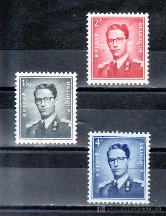 Sellos: belgica  924/6 con charnela, rey balduino, - Foto 1