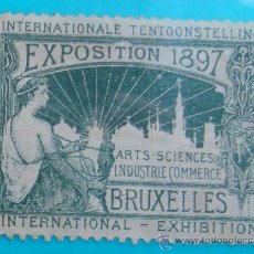 Sellos: VIÑETA SELLO EXPOSITION 1897 BRUXELLES ARTS SCIENCES INDUSTRIE COMMERCE - NUEVO SIN GOMA. Lote 37219845