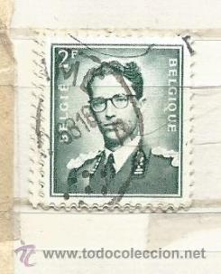 Sellos: B&eacute;lgica 1958. Rey Balduino, 2 francos verde - Foto 1