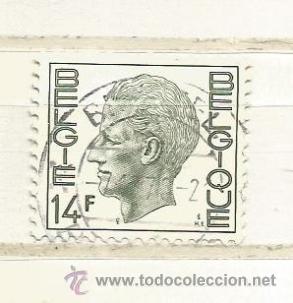 Sellos: B&eacute;lgica 1976. Rey Balduino,14 francos verde - Foto 1