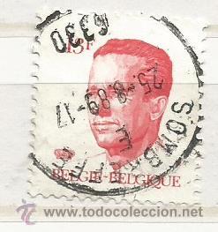 Sellos: B&eacute;gica 1986. Rey Balduino. 13 francos rojo - Foto 1