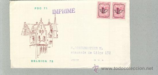 Sellos: SOBRE BELGICA 72 FDC 71 - Foto 1