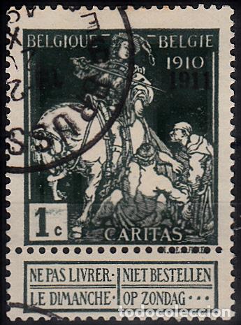 Sellos: B&Eacute;LGICA. YVERT 92 USADO. - Foto 1