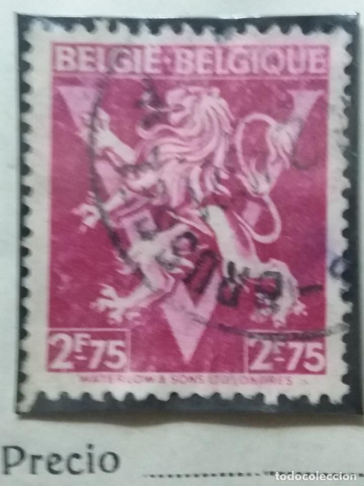 Stamps: sello, postes Belgica, 2,75 fr, a&ntilde;o 1944, no usado