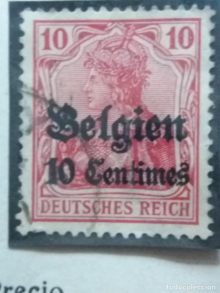 Selos: sello, postes Belgica, 10 centimes, ocupacion belgique, sobreescrito, a&ntilde;o 1912, no usado