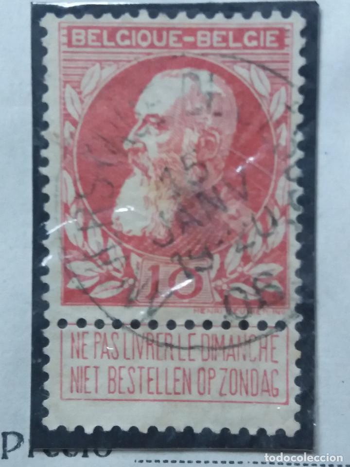 Stamps: sello, postes Belgica, 10 centimes, rey leopoldo ii, a&ntilde;o 1881, no usado