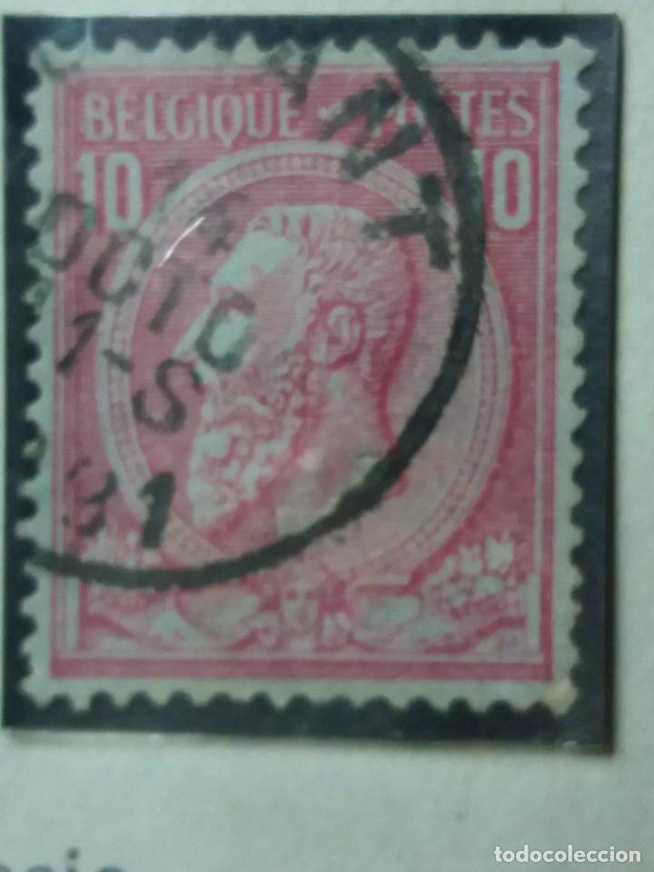Stamps: sello, postes Belgica, 10 centimes, rey leopoldo ii, a&ntilde;o 1898, no usado