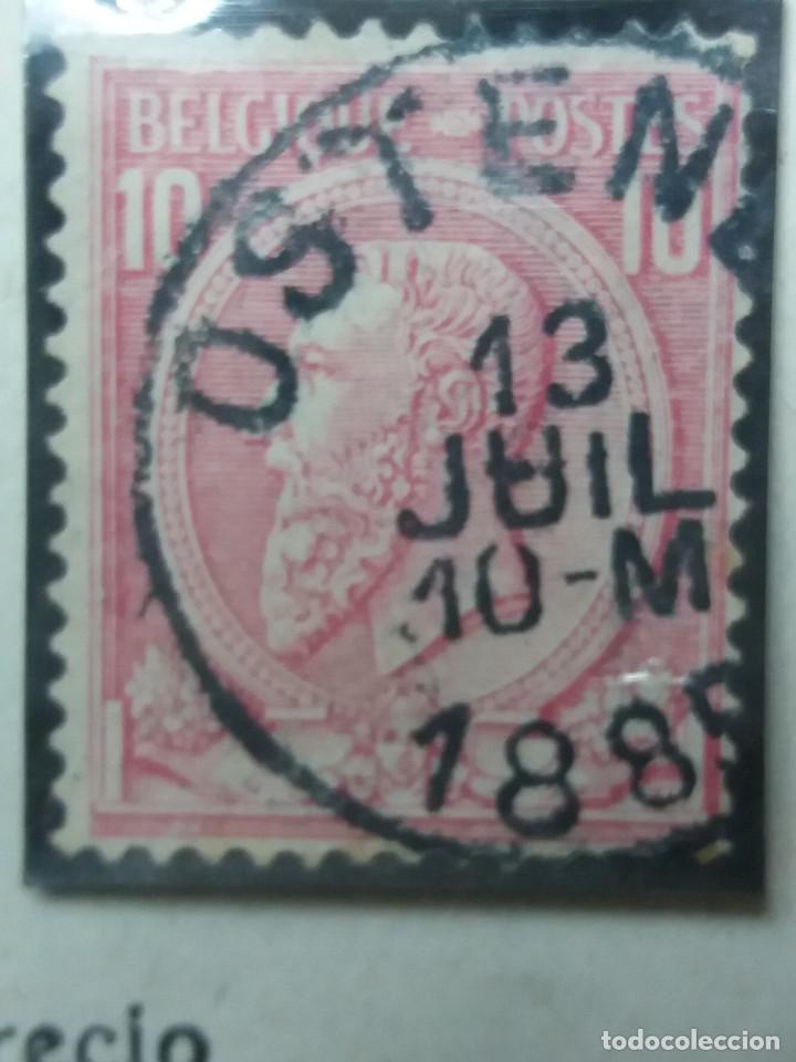Stamps: sello, postes Belgica, 10 centimes, rey leopoldo ii, a&ntilde;o 1889 no usado