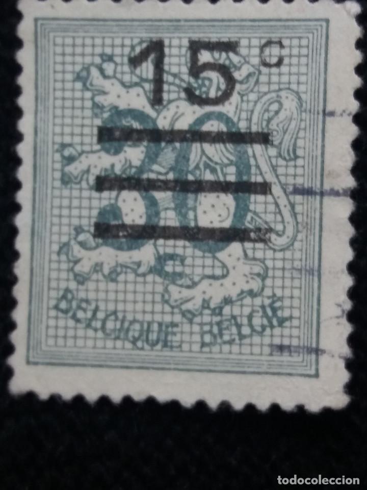 Stamps: sello, postes Belgica, 15 centimes, sobreescrito, a&ntilde;o 1950 no usado