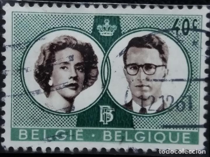 Stamps: sello, postes Belgica, 40 centimes, a&ntilde;o 1950 no usado