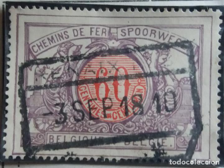 Selos: sello, postes Belgica, 60 centimes, a&ntilde;o 1910 no usado