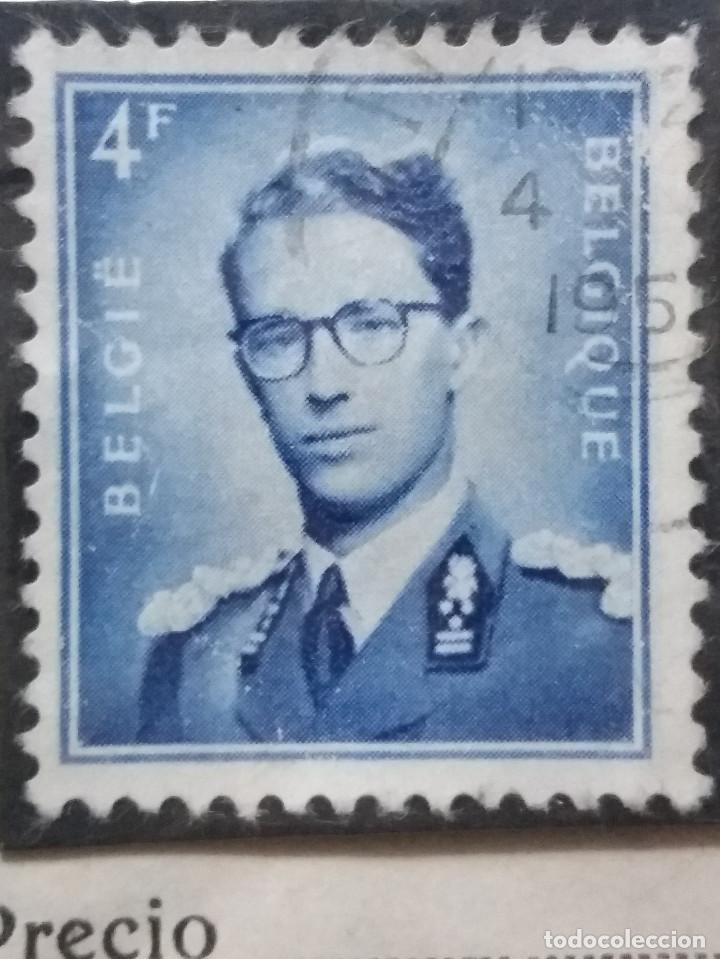 Stamps: sello, postes Belgica, 4 fr, rey balduino, a&ntilde;o 1935, no usado