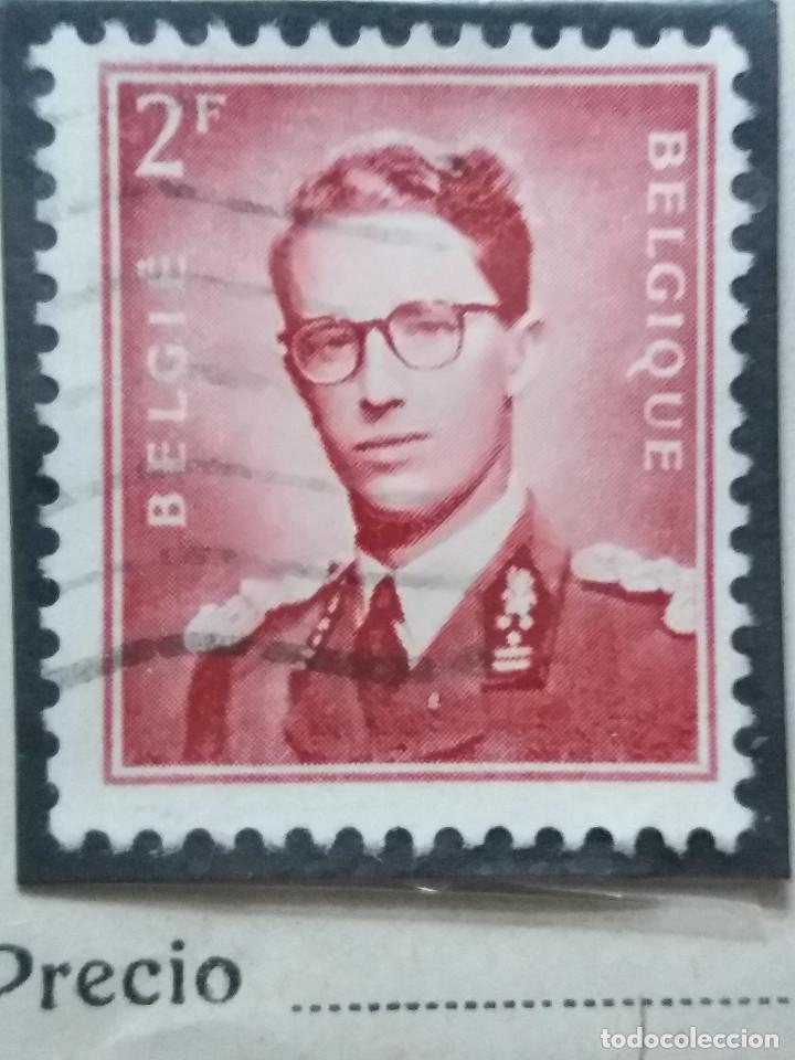 Timbres: sello, postes Belgica, 2 fr, rey balduino, a&ntilde;o 1935, no usado