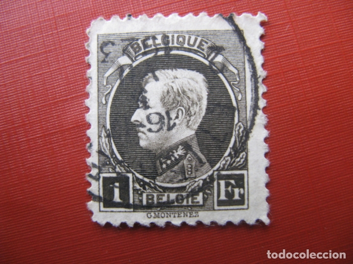 Selos: -belgica 1921, alberto I,Yvert 214